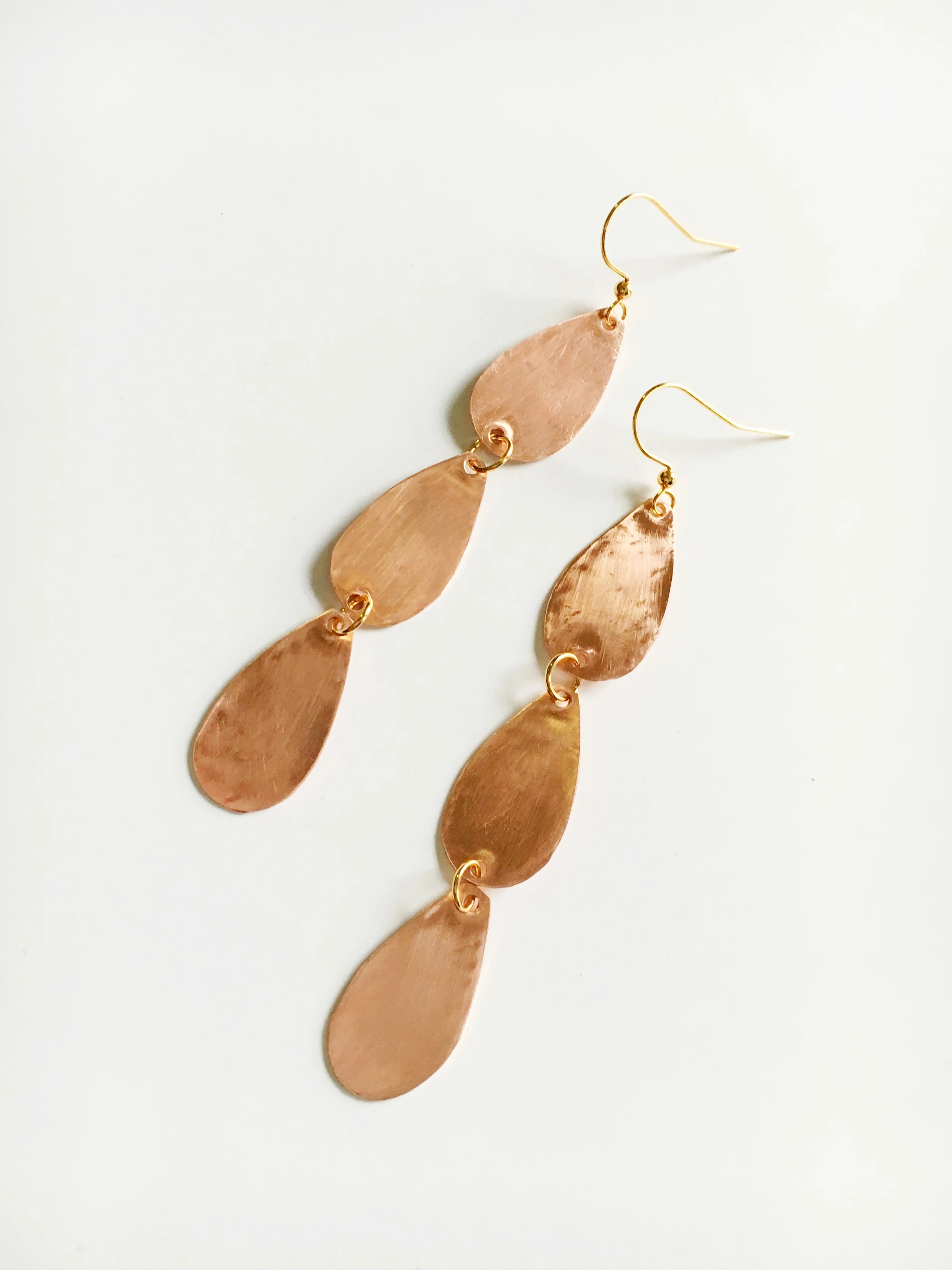 Copper Rain Drop Drop Earrings nice Lena